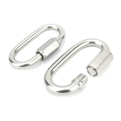 Un bon prix. Sports en plein air en acier inoxydable Carabiner à liaison rapide ovale avec emballage personnalisable galvanisé et zinc plaqué en ligne