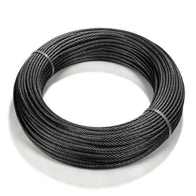 Un bon prix. Black Oxide T316 câble en acier inoxydable 1/8 pouce 7x7 câble d'avion 100 pieds pour treillis métalliques projets de bricolage en extérieur en ligne